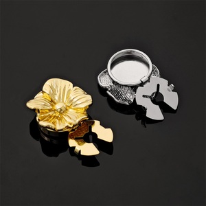 Boutons décoratifs en métal pour chemisiers, avec fleurs, perles, strass et papillons, pour vêtements féminins. - Product Image 6