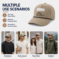 Casquette de baseball vintage de luxe personnalisée avec logo OEM, en sergé de coton, 6 panneaux, ajustable, pour les équipes
