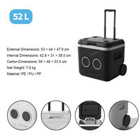 Glacière isotherme portable 52L moderne pour pique-nique, camping, bière, musique, avec haut-parleur
