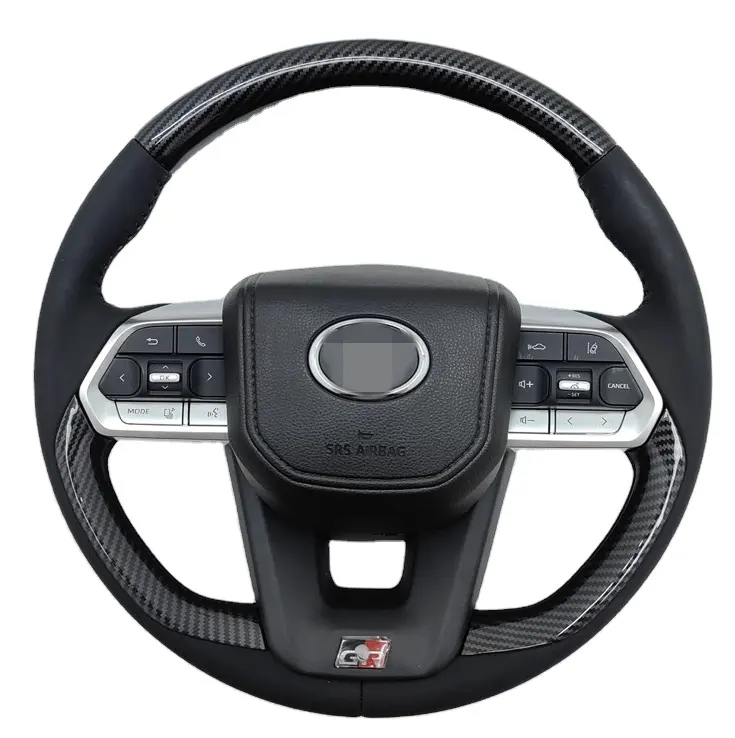 Hot Carbon Fiber Patterned Steering Wheel Fit for Toyota Land Cruiser LC300 Car Steering Wheel Assembly