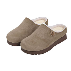 Nouveau hiver femmes fourrure talons hauts <span class=keywords><strong>mules</strong></span> sexy sans lacet original marque design filles en peluche sabots confort chaussures bas prix moelleux - Product Image 1