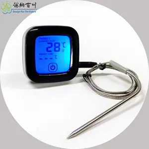 Termometer daging Digital, 1 Probe tahan air termometer barbekyu dan dapur rumah tangga digunakan untuk makanan dan ruang dapur