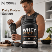 Poudre de protéines de lactosérum 100% OEM, chocolat doublement riche, 1,98 livre, 24 g de protéines, 29 portions, complément alimentaire pour le sport et la remise en forme pour adultes