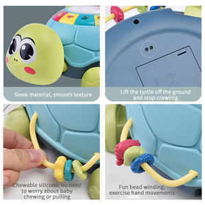 Jouets éducatifs pour enfants tortue multifonctionnelle rampante à musique tambour musical jouet conteur <span class=keywords><strong>d</strong></span>'histoires pour bébé - Product Image 4