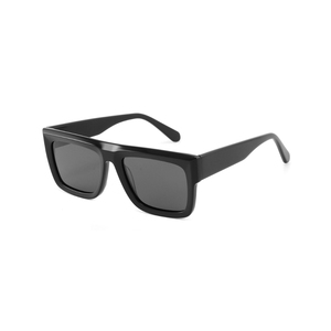 Rectangular Polarized Sunglasses Unisex TAC <b>Eyewear</b> Custom Logo Black Frame for Outdoor Daily Wear - Product Image 1