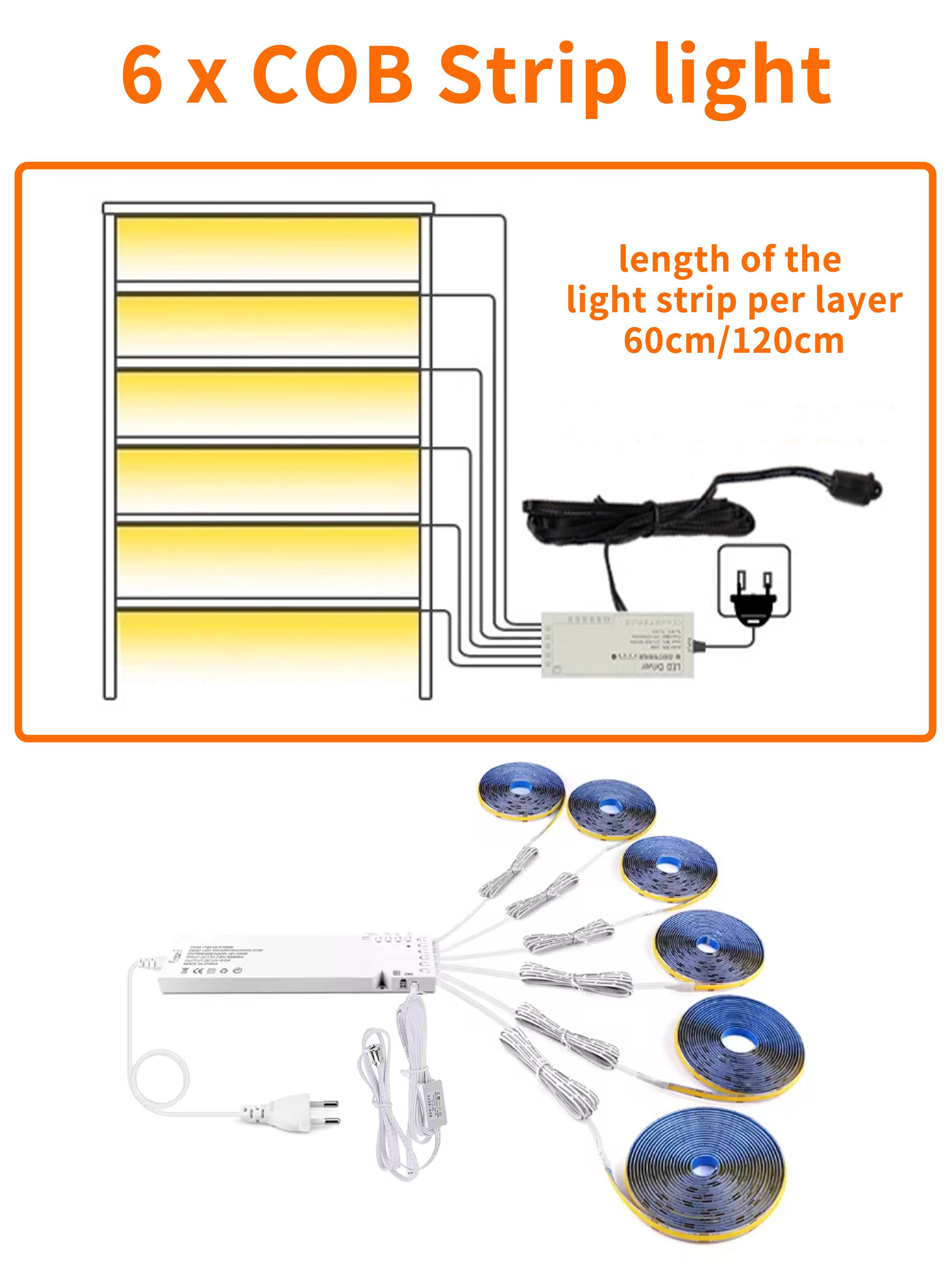 6 X bande lumineuse COB