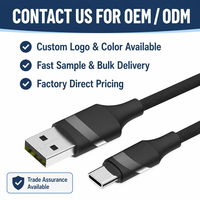 Kabel Pengisian Cepat USB-A ke USB-C 1m 48-Spindle Nylon Braided, Kabel Sinkronisasi Data Tipe-C yang Tahan Lama