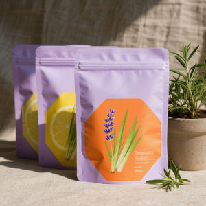 Sac imperméable à l'eau de café, thé, casse-croûte de café doublé d'aluminium d'impression numérique personnalisée pochette d'emballage de thé debout libre - Product Image 4