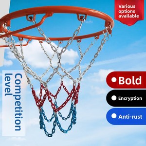 Ensemble d'anneaux <span class=keywords><strong>de</strong></span> <span class=keywords><strong>basket</strong></span>-ball d'extérieur entièrement métalliques avec <span class=keywords><strong>filet</strong></span> <span class=keywords><strong>de</strong></span> tir épais et durable Chaîne <span class=keywords><strong>en</strong></span> fer Panneau arrière <span class=keywords><strong>en</strong></span> PE-Équipement avec type <span class=keywords><strong>de</strong></span> jante - Product Image 5