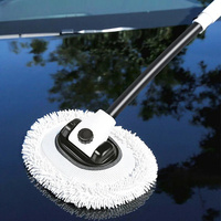 Outil de nettoyage de voiture écologique avec poignée magique télescopique réglable longue tige en acier chenille balai vadrouille pour le polissage de lavage automatique