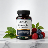 Capsules de glutathion végétalien réduit 500 mg, complément éclaircissant pour la peau, vente en gros, L-glutathion, fabricant OEM, marque privée