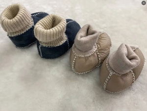 מגפי ילדים מפרוות כבשים דו-צדדית, ידידותיים לסביבה, חמים לחורף, מגפי שלג נושמים מצמר סרוג לתינוקות רכים - Product Image 3