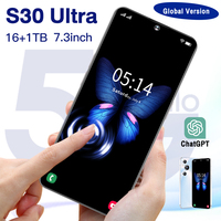 Nouveau Smartphone S30 Ultra 16 Go RAM 1 To ROM Écran AMOLED 7,3 Pouces 144 Hz Caméra Quadruple 108 MP Charge Rapide 50W Android 15 CE B2B pour Enfants