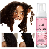Mousse coiffante pour cheveux bouclés, gel brillant et fixant pour tresses, en gros, étiquette privée OEM/ODM, définition des boucles, mousse coiffante personnalisée