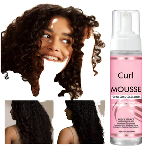 Mousse coiffante pour cheveux bouclés, gel brillant et fixant pour tresses, en gros, étiquette privée OEM/ODM, définition des boucles, mousse coiffante personnalisée - Product Image 1