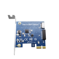 Nouvelle arrivée carte d'extension PCIE 1X vers USB3.2 Gen 1(5Gbps) PCI-E 20PIN + interface Type-e prix d'usine d'origine