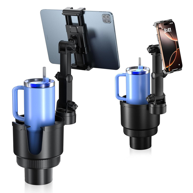 Factory Bestseller 2 in 1 Extendable Base Car Cup Universal Phone Tablet Holder Car Cup Mount Easy Extendable PC Holder
