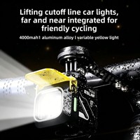 ESLNF - Faro Delantero LED para Bicicleta de Aleación de Aluminio, Resistente al Agua, con Batería Recargable de 1200 Lúmenes de Alto Brillo y Carga USB-C