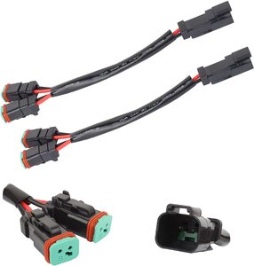 Kit de faisceau de câblage de connecteur 16AWG DT lampe de travail à LED-2 fils un contrôle une unité étanche pour camion tout-terrain lumière à Led - Product Image 1