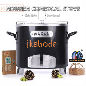 Poêle à <span class=keywords><strong>bois</strong></span> de style Jikokoa - Poêle compacte à <span class=keywords><strong>bois</strong></span> pour l'intérieur/l'extérieur, pour patio et camping - Product Image 2