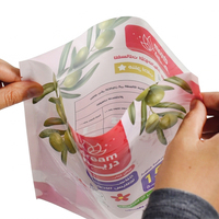 Pochette refermable personnalisée avec finition brillante et fenêtre transparente pour l'emballage de lessive
