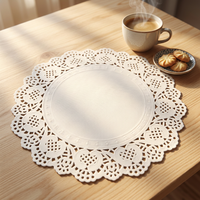 Napperons en papier pour desserts, napperons en dentelle jetables pour gâteaux, décoration de table de fête