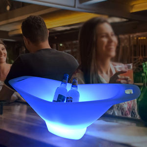 Nuovo isolato LED di plastica Bar mobili vino e Champagne secchiello per il ghiaccio per uso alberghiero - Product Image 3