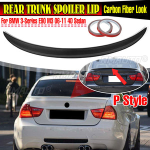 1 pièce Aileron de coffre arrière en fibre de carbone type High Kick P pour BMW E90 2006-2011 M3 328i - Product Image 1