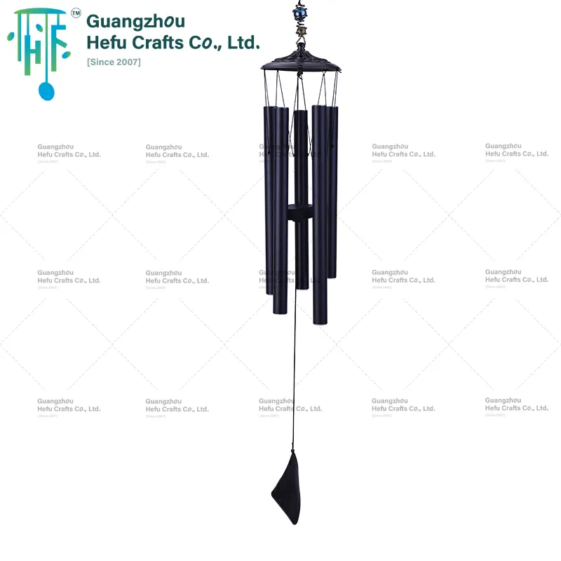 HF 40 Polegada Preto Alumínio Jardim Música Clássica Wind Chimes