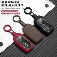 Housse de protection pour clé de voiture en caoutchouc silicone liquide pour Toyota RAV4 Camry CHR C-HR Prius Avalon Corolla Land Cruiser Prado