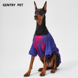 Chaleco Deportivo de Fútbol para Mascotas, de Poliéster, con Rayas Rojas y Azules, Transpirable, Protector Solar, Fácil de Limpiar, Estilo <span class=keywords><strong>Barcelona</strong></span> - Product Image 1