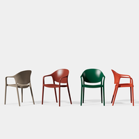 Chaise de salle à manger empilable en polypropylène de haute qualité, fauteuil en plastique pour salon, jardin et maison