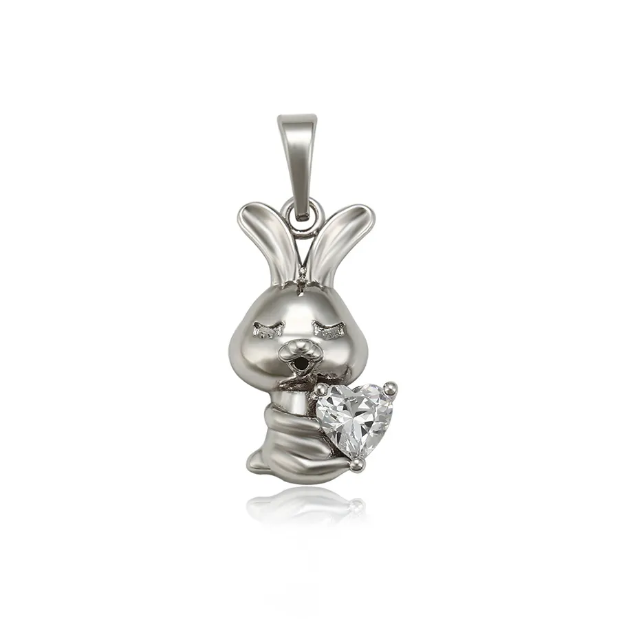 A00655628 xuping new design for lady, rabbit fahion rhodium plated animal pendant