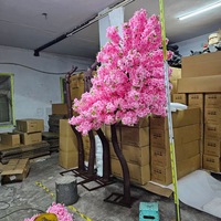Arbres artificiels géants en fleurs de cerisier, tronc en fibre de verre, haute simulation, décoration de Noël et du Nouvel An, utilisation en extérieur, grande taille