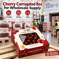 Boîtes en carton ondulé pour tomates cerises fraîches, pelliculées mat
