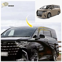 Garniture en acier inoxydable pare-pluie Injection fenêtre visière pour TOYOTA ALPHARD VELLFIRE 2023 + PMMA pare-pluie déflecteur 2024 2025