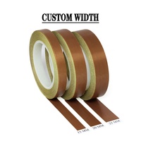 Ruban adhésif en silicone en tissu de fibre de verre enduit de PTFE, résistant aux hautes températures, anti-adhésif, avec feuille de protection