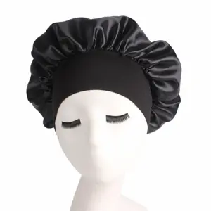 Bonnet en Satin pour femmes, accessoire de douche, pour cheveux bouclés,