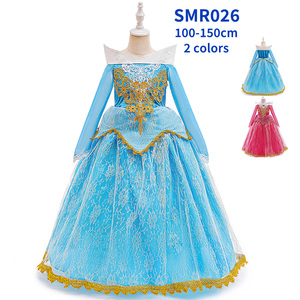 <span class=keywords><strong>Robe</strong></span> de princesse élégante en dentelle à manches longues pour filles, costume de fantaisie pour enfants pour fête de carnaval SMR026 - Product Image 1