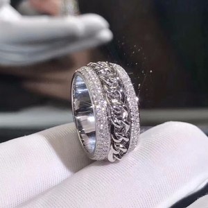 Caoshi 2025 bạc mạ bên ban nhạc nhẫn cho phụ nữ ba lớp dệt anillos thời trang sang trọng Eternity LỜI HỨA Vòng - Product Image 4