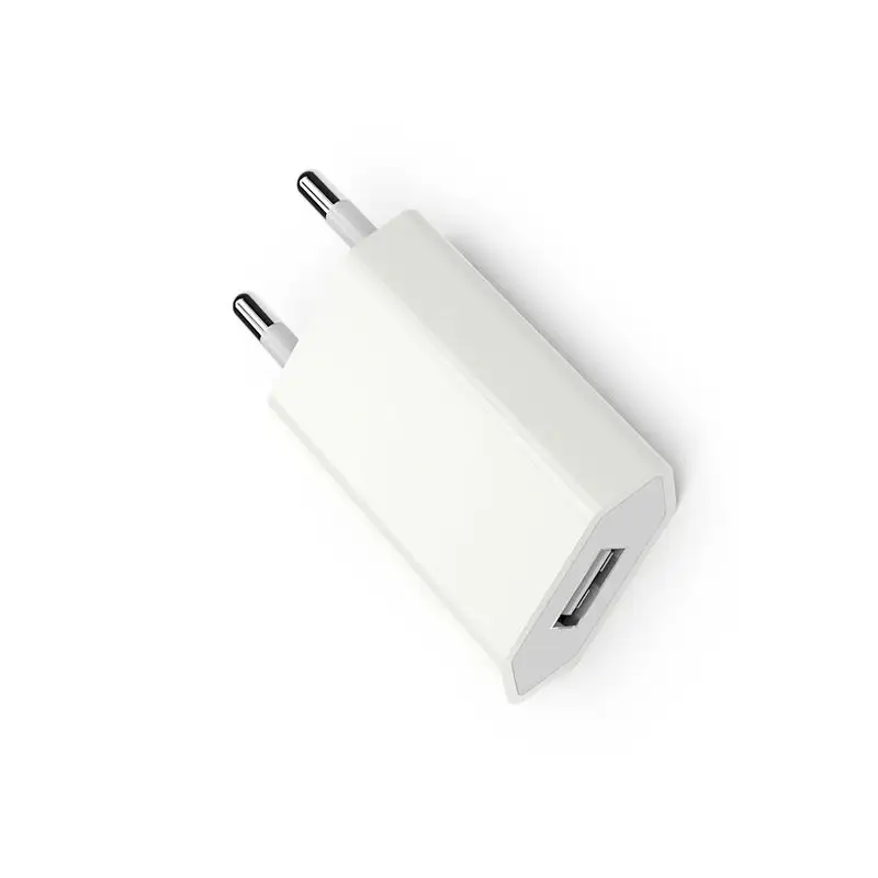 Enchufe de la UE 5V 1A adaptador de corriente USB europeo de pared cargador de viaje para el teléfono inteligente