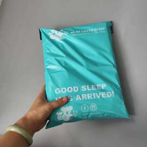 Custom Logo Teal Green Poly Mailer Bags White Print Self‑Seal Plastic Shipping Envelopes for Clothing Apparel Packaging - Product Image 2