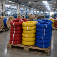 Câble souple BV personnalisable, isolé XLPO, gaine PVC, conducteur en cuivre toronné, fil électrique 1,5mm² 2,5mm² 4mm² Rouge