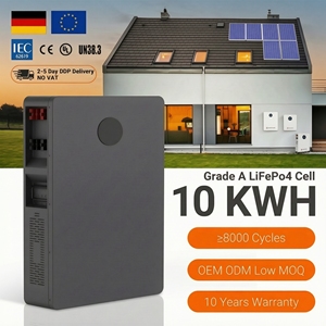 แบตเตอรี่ลิเธียมไอออน LITHTECH Lifepo4 51.2V 48V 5Kwh 10Kwh 15Kwh 100Ah 200Ah 300Ah แบบติดผนัง สำหรับพลังงานแสงอาทิตย์ ใช้ในบ้าน - Product Image 1