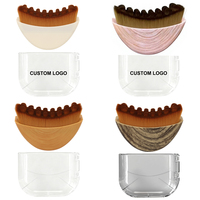 Pinceau de contour du visage ergonomique de luxe, synthétique végétalien de qualité supérieure, avec logo personnalisé, pour drainage lymphatique professionnel, format voyage, vente en gros