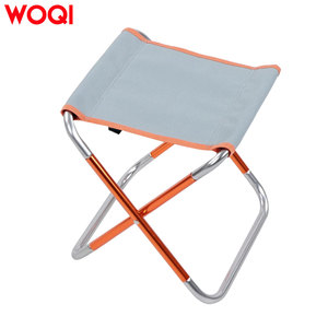 WOQI Modern Iron Small Folding <strong>Stool</strong> Travel Chair <strong>Fold</strong> <strong>up</strong> Lightweight Camping Outdoor Furniture Portable - Product Image 1