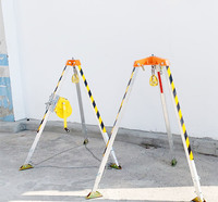 Trépied de sauvetage pliable haute sécurité en alliage d'aluminium léger pour l'entrée dans les espaces confinés