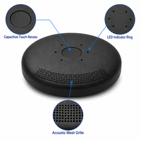 Coque supérieure pour haut-parleur intelligent avec bouton tactile et anneau LED, boîtier personnalisé en PC+ABS pour appareil audio, service de moulage par injection