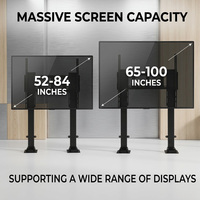 Support de télévision électrique pour téléviseurs de grande taille, double colonne, robuste, motorisé, fixation au plafond, escamotable, actionneur linéaire