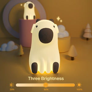 Veilleuse créative et mignonne en silicone en forme de capybara pour bébé, lampe de chevet pour la maison, vente en gros d'usine - Product Image 4